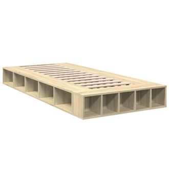 vidaXL Estructura De Cama Madera De Ingenier&iacute;a Roble Sonoma 90x190 Cm Vidaxl
