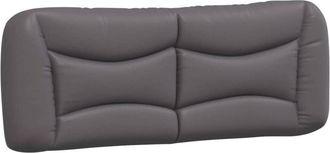 vidaXL Cabecero De Cama Acolchado Cuero Sint&eacute;tico Gris 120 Cm Vidaxl