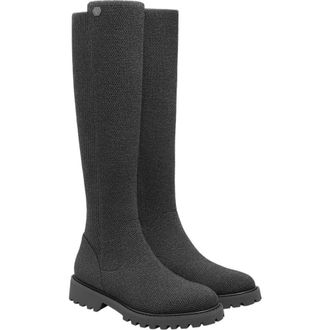 Vivaia Round-Toe Stretchy Wool Knee-High Boots in Rich Grey at Nordstrom, Size 10