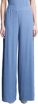 L'agence Crawford Wide Leg Pants In Steel Blue