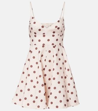 Zimmermann Polka-dot cotton minidress