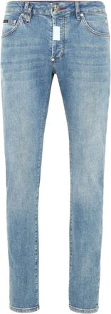 Philipp Plein Heren, Jeans, Blauw, Maat: W33 Denim