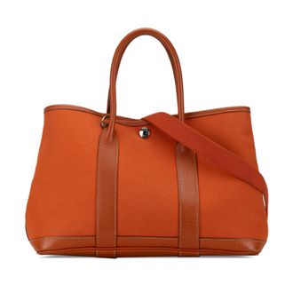 Herm&egrave;s Burnt Orange Toile and Negonda Garden Party 30