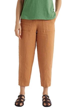 Seasalt Cornwall Saltings Cropped Linen Pants in Basket at Nordstrom, Size 10 Us