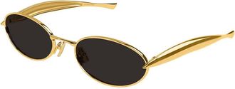 Bottega Veneta BV1386S 001 Mens Sunglasses Gold Size 57