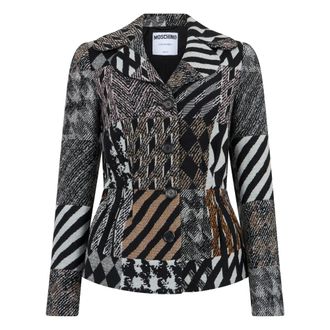 Moschino Elegant Jacket with Refined Geometric Patterns - female - Moschino - Blazers - Multicolor - XS - Jackets