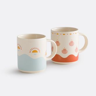 La Redoute Interieurs Set van 2 porseleinen mokken, NIZAR