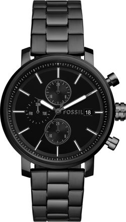 Fossil Mens Rhett 42mm Multifunction, Black Stainless Steel Watch