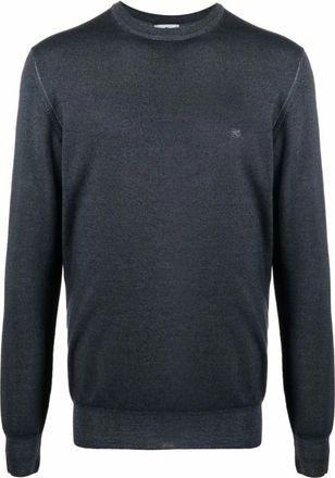 Etro Maglia girocollo multiyarn - Heren - Ronde hals truien - Grijs - S - Wol - Truien & Vesten