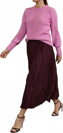 Sita Murt/ Gather Flared Skirt In Maroon