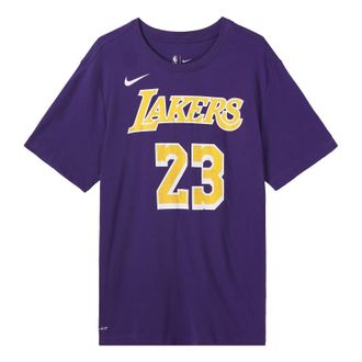 Nike Dri-FIT NBA limited Los Angeles Lakers LeBron James No. 23 Quick Dry Short Sleeve Purple BQ1541-557