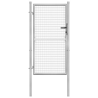 Berkfield Home Garden Gate Galvanised Steel 105x200 cm Silver