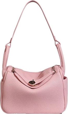 Generic Compatible For Womens Shoulder Bag Crossbody Leather Handbag Lining Zipper Closure(Pink)