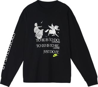 Nike Sportswear Printing Knit Round Neck Sports Black CZ4660-010