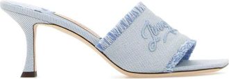 Jimmy Choo London Light Blue Textured Heels