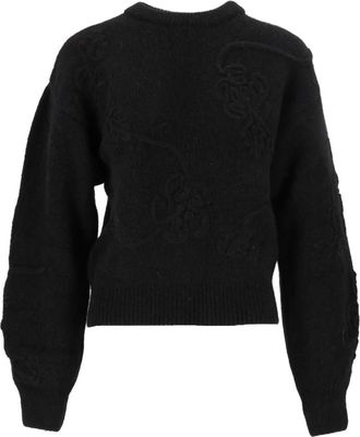 Rotate ROTATE Birger Christensen - Jersey con flores 3D - Knitwear - Mujer - Negro - XS