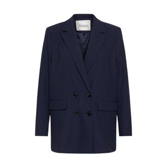 MY ESSENTIAL WARDROBE MWLana Boxy Blazer - Dames - Jassen - Blauw - Maat: S Viscose