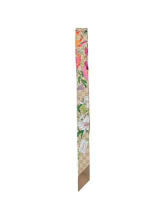 Gucci Beige Flora Bandana Scarf