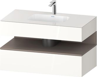 Duravit Qatego Lavabo Encastrado Con Base De Lavabo Consola, - Duravit
