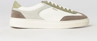 HUGO BOSS Sneakers basse in pelle scamosciata e martellata con design bicolore