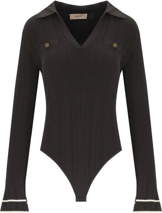 Twin-Set BODY POLO CIOCCOLATO TWINSET