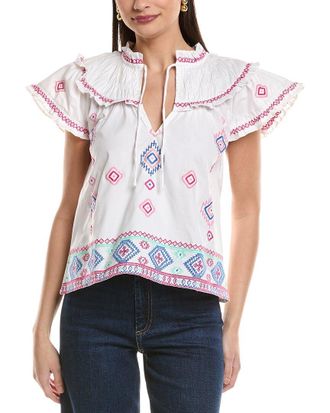 Sail to Sable Embroidered Top