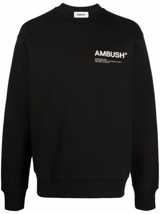 AMBUSH Workshop crew-neck sweatshirt - men - Cotton - S - Black