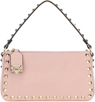 Valentino Garavani Tassen, Dames, Roze, ONE Size, Leer, Kleine Rockstud Crossbody Tas