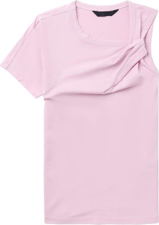 Juun.J single-sleeve cotton T-shirt - women - Cotton - 38 - Pink