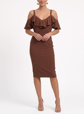 Rachel Roy Marcella Off the Shoulder Ruffle Midi Dress