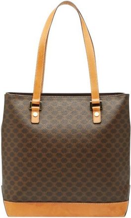 Celine Brown Pvc Leather Shoulder Bag Tote Bag (Pre-Owned)