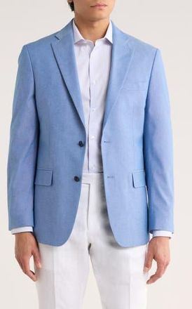 Tommy Hilfiger Two Button Notch Lapel Woven Sport Coat in Blue Solid at Nordstrom Rack, Size 36 Regular