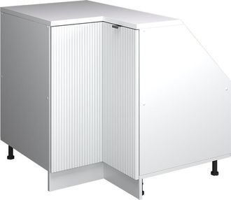 Vicco Armario Para Techo Inclinado Armario De Esquina Rion, Ondulaci&oacute;n Blanca, 75.6 X 81.6 Cm Con 1 Puerta, Carcasa Del Armario 60 Cm De Profundidad, Vicco