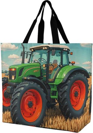 Generic Farm Tractor Shopping Bag Reusable Shopper Bag Foldable Shopping Bags For Ladies Travel Picnic