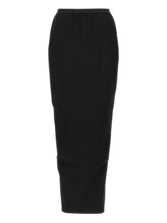 Rick Owens Black Wool Mini Womens Skirt