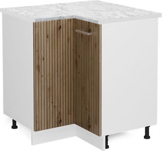 Vicco Armario De Esquina R-line, Roble Artesanal, 75.6 Cm, Et M&aacute;rmol