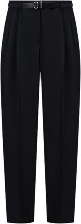 Jil Sander Lange Riem Broek - Dames - Wijde Broeken - Zwart - S - Broeken
