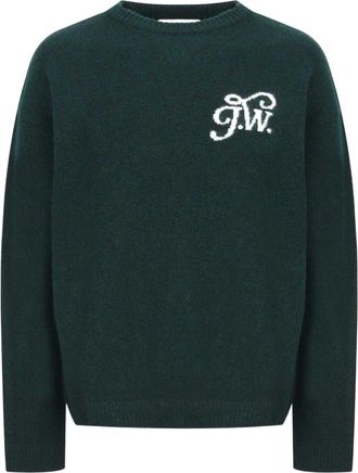 Jack Wills Heren Signature Crew Neck Sweatshirt (Pine)