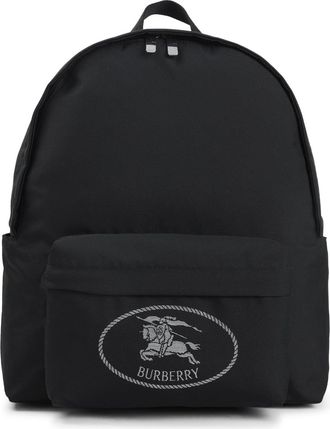 Burberry Black Orkney Zip Nylon Backpack-Uomo