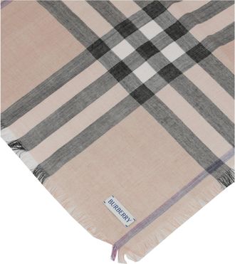 Burberry Large Check Gauze Scarf - Beige