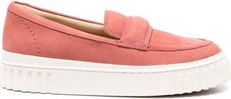 Clarks Mayhill Cove nubuck loafers - women - Calf Leather/Rubber/Fabric/Calf Leather - 39.5 - Pink