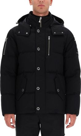 Moose Knuckles Black Original 3q Neoshear Hooded Cotton-Blend Jacket