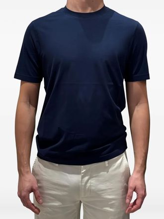 Tシャツ・カットソー FILIPPO DE LAURENTIIS SHORT SLEEVES ROUND NECK SWEATER Filippo De Laurentiis men's cotton crepe sweater