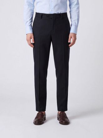 Pantaloni Torino Straight Fit Pleated Wool and Cashmere Tailored Trousers
