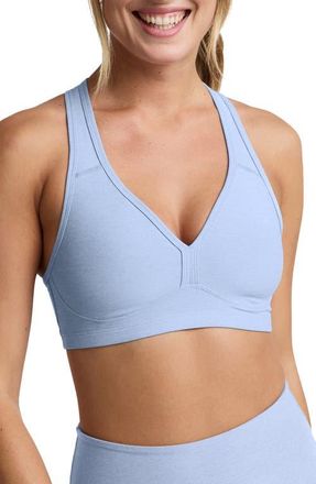 Beyond Yoga Lift Your Spirits Sports Bra in Pastel Periwinkle Heather at Nordstrom, Size X-Small