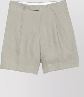 Lardini linen pleated tailored shorts