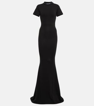 スカート BALENCIAGA Cut-out one shoulder dress Balenciaga One-shoulder dress with back cut-out and fitted