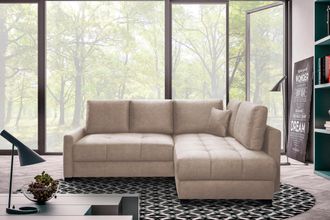 Exxpo Sofa Fashion Ecksofa »Chester, Boxspring Federkern-Polsterung für bequemeren Sitzkomfort« L-Form, schmale Armlehnen, Bettfunktion u. Bettkasten