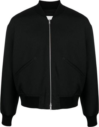 Jil Sander padded bomber jacket - men - Polyester/Cotton/Viscose/Polyester - 50 - Black