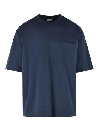 Dries Van Noten Heso Navy Cotton T-Shirt